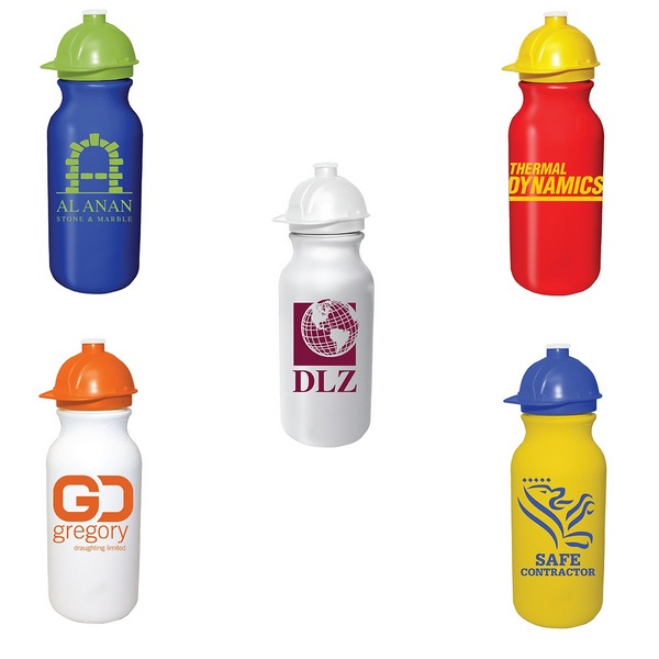DA67850 20 OZ. Value Cycle Bottle With Safety HELMET Cap And Custom Im